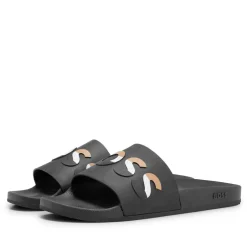 Boss Bay Slide Sandals in Black
