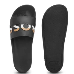 Boss Bay Slide Sandals in Black
