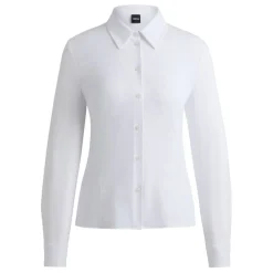 Boss Boanna Extra-Slim-Fit Blouse in White