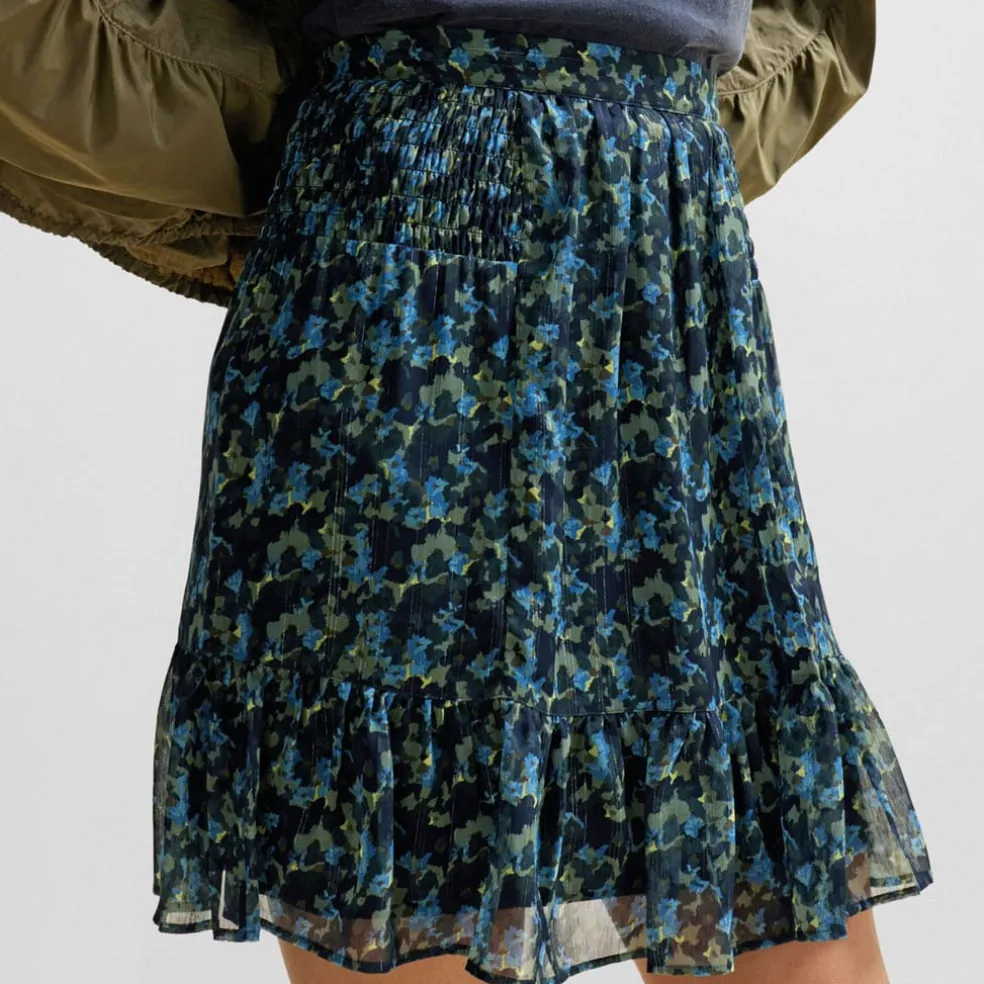 Boss C_Vistula Seasonal-Print Mini Skirt in Multi colour