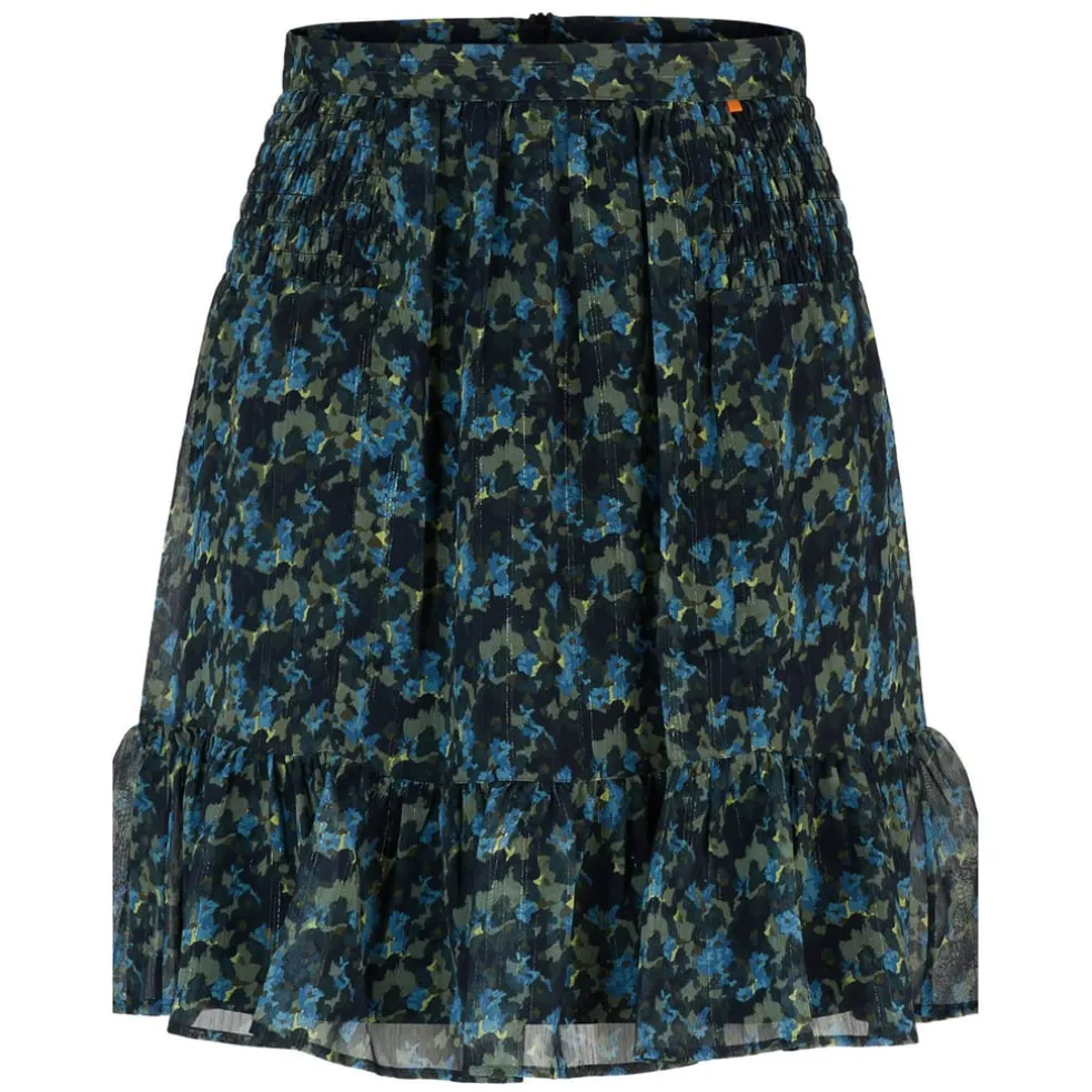 Boss C_Vistula Seasonal-Print Mini Skirt in Multi colour
