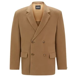 Boss C-Cris Double-Breasted Blazer in Beige