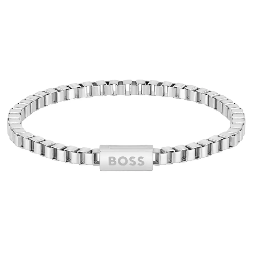 Boss Chain For Him Stainless Steel Bracelet in Silver