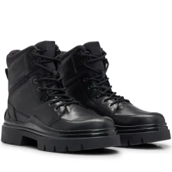 Boss Chanan Half Boots in Black