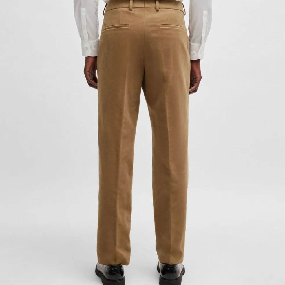 Boss C-Peter Relaxed-Fit Trousers in Beige