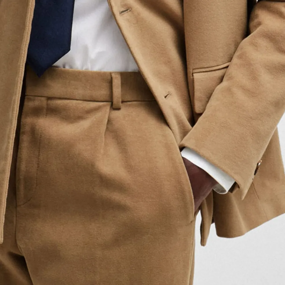 Boss C-Peter Relaxed-Fit Trousers in Beige