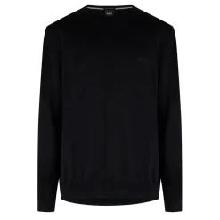 Boss Crew Neck Regular Fit Sweater in Black