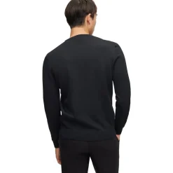 Boss Crew Neck Regular Fit Sweater in Black
