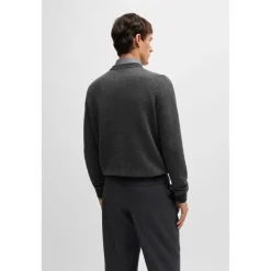 Boss Crew Neck Regular Fit Sweater in Black