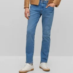 Boss Delaware3-1 Slim-Fit Jeans in Turquoise