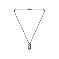 Boss Devon Box Chain Necklace in Black