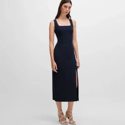 Boss Dineza Business Dress in Dark Blue