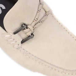 Boss Driver Moccasin Shoes in White
