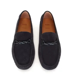 Boss Driver Moccasin Shoes in Dark Blue