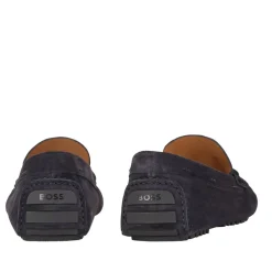 Boss Driver Moccasin Shoes in Dark Blue