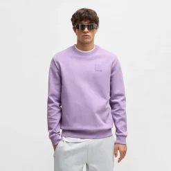 Boss Drop Needle Crewneck Sweatshirt in Purple
