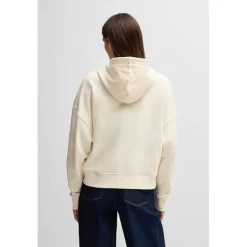 Boss Eblousa Crystal Logo Hoodie in White