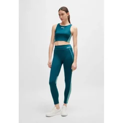 Boss Ekiden Slim-Fit Leggings in Green