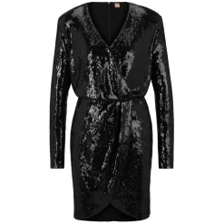 Boss Epalleta Dress in Black