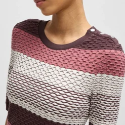 Boss Etanah Structured-Stripe Dress in Tortoiseshell