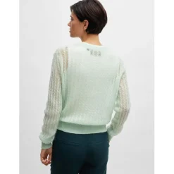 Boss FamilianaFine-Gauge Sweatshirt in Turquoise