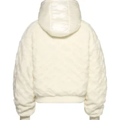 Boss Farionda Bomber Hooded Jacket in White