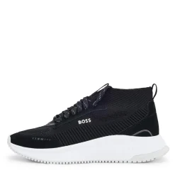 Boss Fishbone Sock Trainers in Black