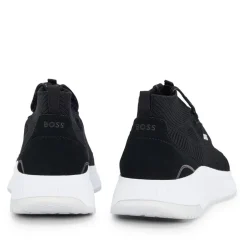 Boss Fishbone Sock Trainers in Black
