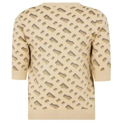 Boss Furkini Crew Neck Regular Fit Sweater in Beige