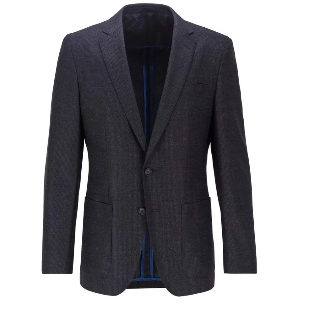 Boss Haeven Blazer Jacket in Dark Blue