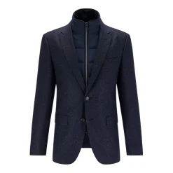 Boss H-Hutson Blazer Jacket in Dark Blue
