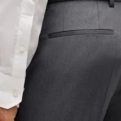 Boss H-Lenon Regular-Fit Trousers in Grey