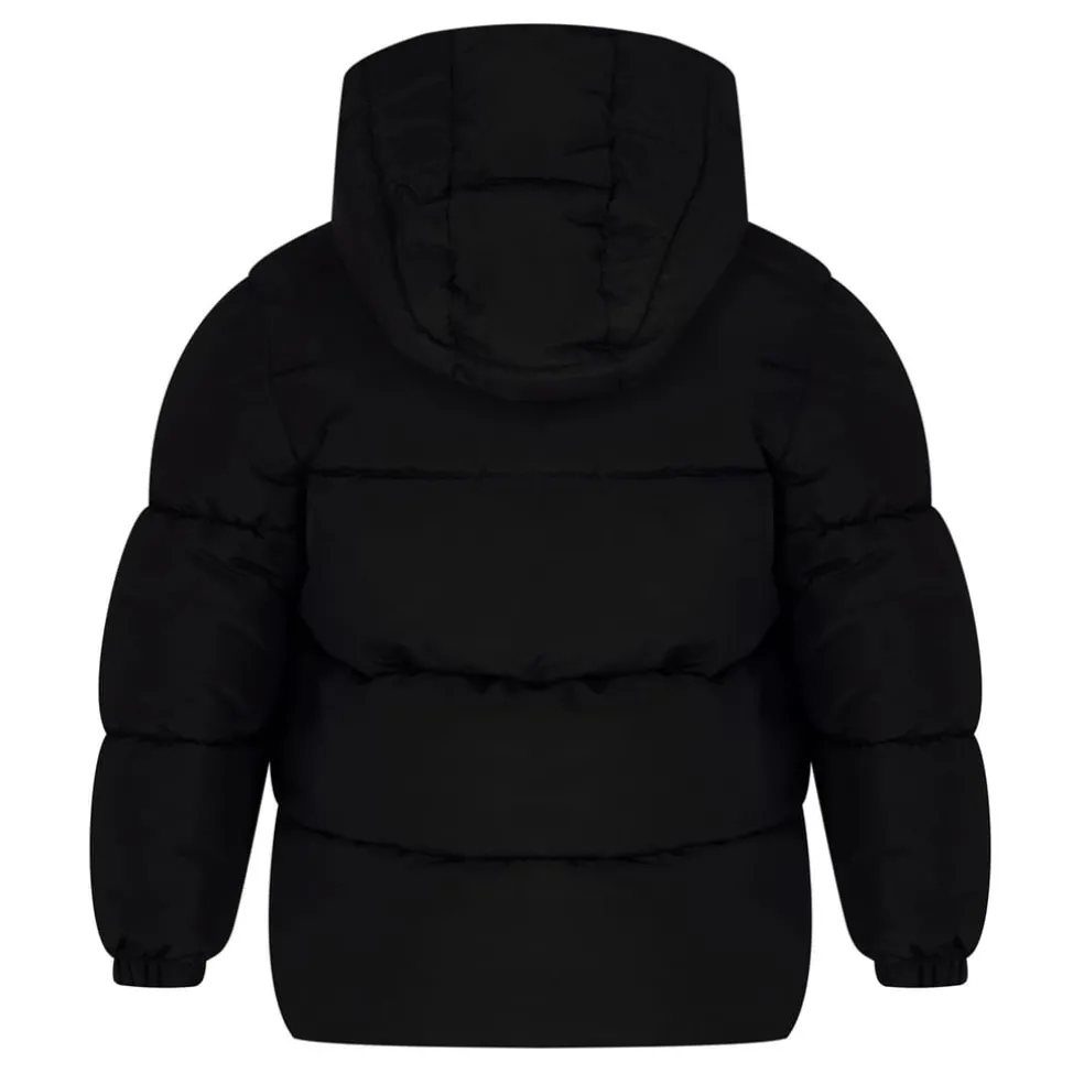 Boss Hooded Regular Fit Puffer Coat in Black
