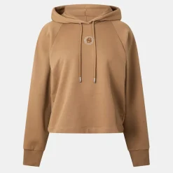 Boss Hooded Relaxed Fit Sweatshirt in Beige