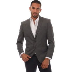 Boss Huge6 Blazer Jacket in Grey