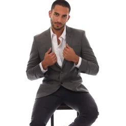 Boss Huge6 Blazer Jacket in Grey