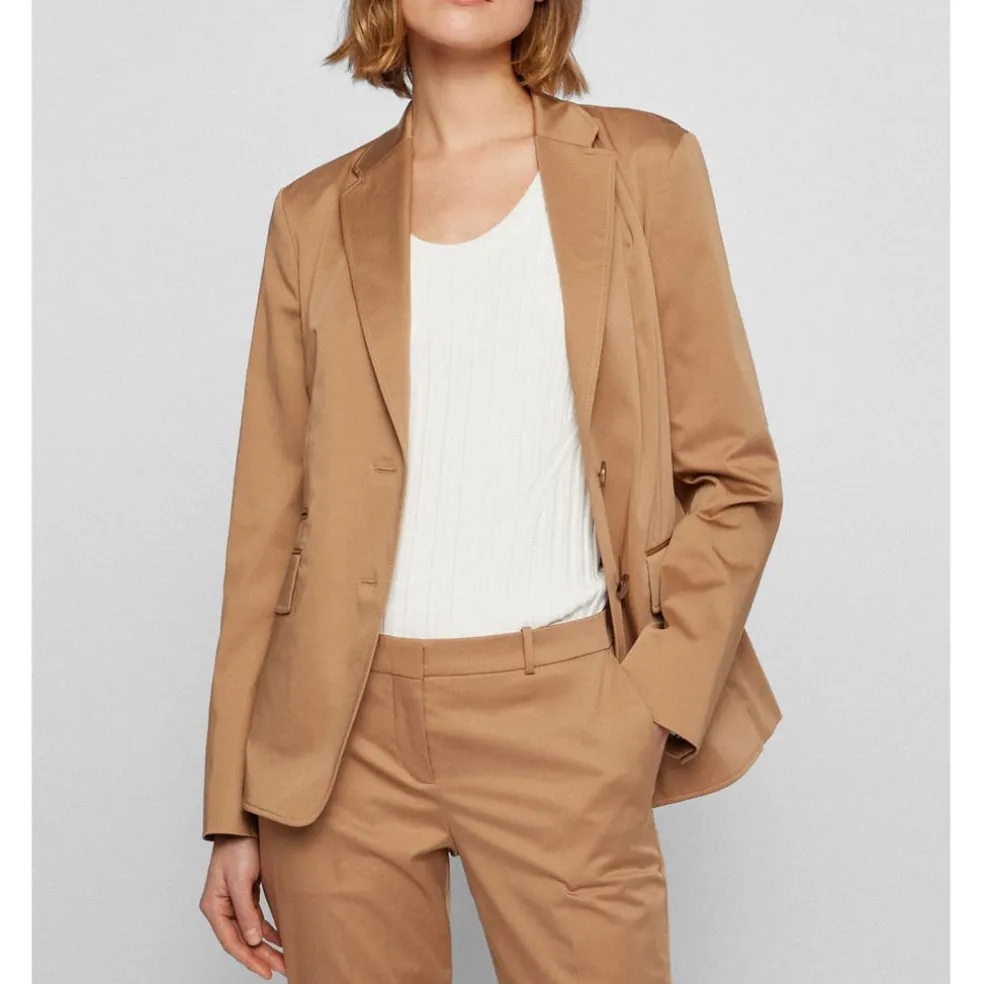 Boss Jajuna Blazer Jacket in Beige