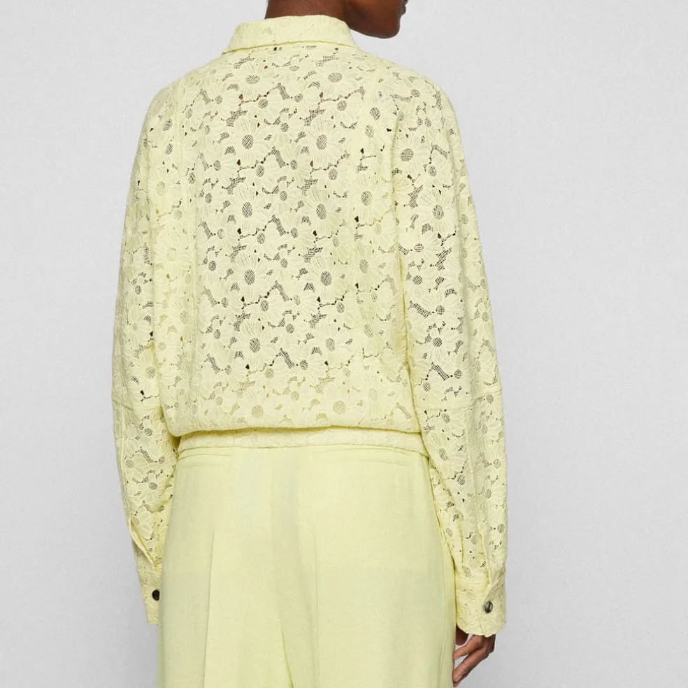 Boss Jamiella Lace Jacket in Yellow