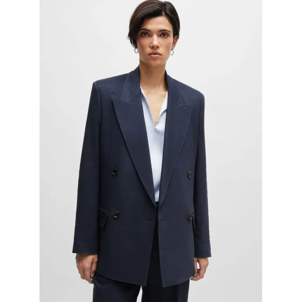 Boss Japelara Relaxed-Fit Blazer in Blue