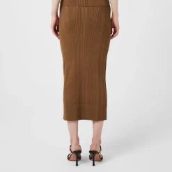Boss Knitted Pencil Skirt in Brown