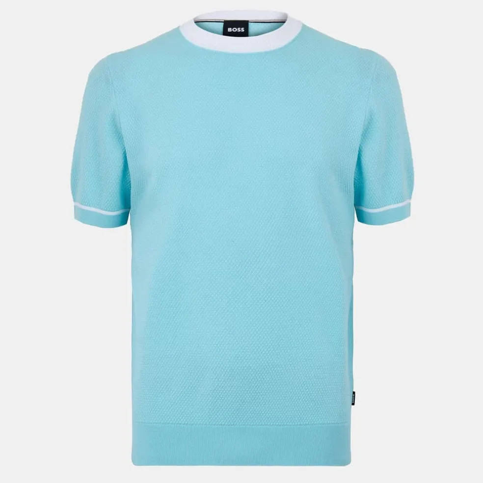 Boss Knitted T-Shirt in Green