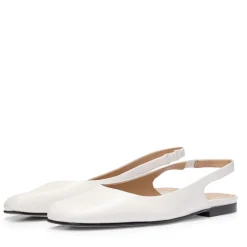 Boss Leather Ballet Flats in Natural