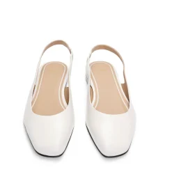 Boss Leather Ballet Flats in Natural