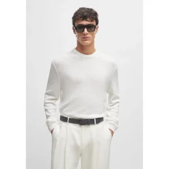 Boss Leather Pin Buckle Logo Belt in Blue