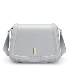 Boss Leather Saddle Bag in Grey
