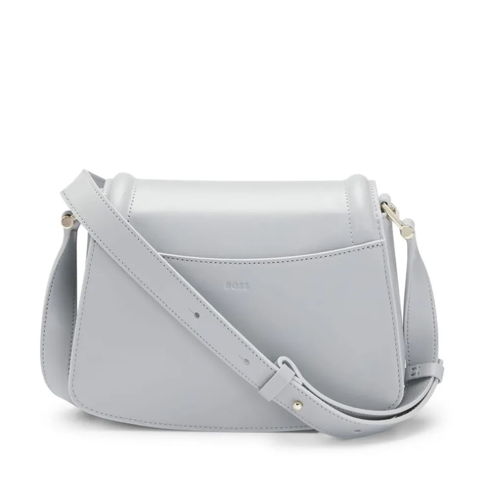 Boss Leather Saddle Bag in Grey