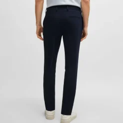 Boss L-Gee Slim-Fit Trousers in Dark Blue