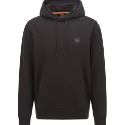 Boss Logo Patch Hoodie in Black