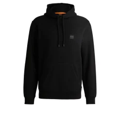 Boss Logo Patch Hoodie in Black