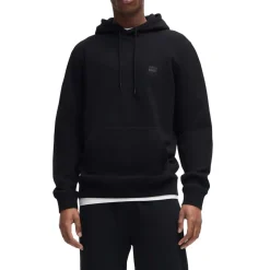 Boss Logo Patch Hoodie in Black
